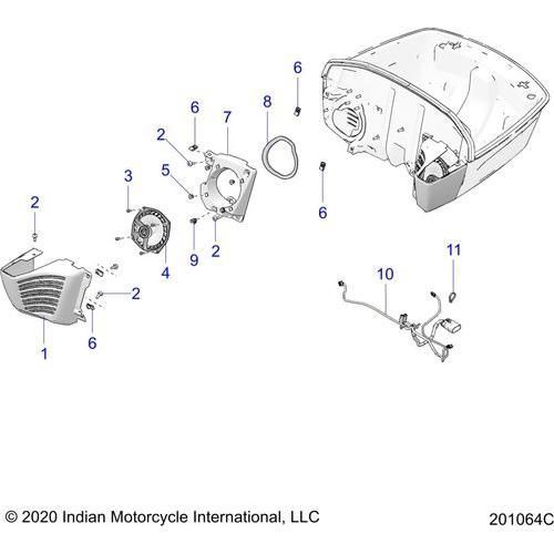 Body, Trunk, Audio System All Options - 2021 Indian Roadmaster Limited Schematic-22734 OEM Schematic