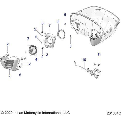 Body, Trunk, Audio System All Options - 2022 Indian Roadmaster Schematic-20898 OEM Schematic