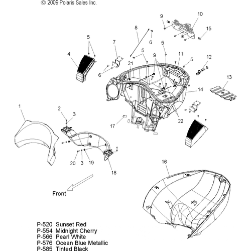Body, Trunk Base - 2010 Victory Vision Tour Premium/Ness/8 Ball All Options - V10Sd36/Sc36/Vb36 Schematic 4170 OEM Schematic