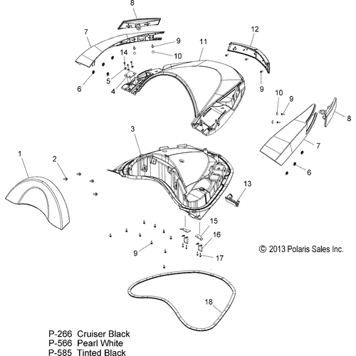 Body, Trunk Lid Asm. - 2014 Victory Vision All Options - V14Sw36 Schematic 2386 OEM Schematic
