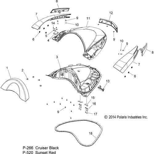 Body, Trunk Lid Asm. - 2015 Victory Vision All Options - V15Sw36 Schematic 1830 OEM Schematic