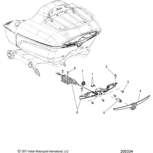Body, Trunk Lock All Options - 2018 Indian Roadmaster/Elite Schematic-26470 OEM Schematic