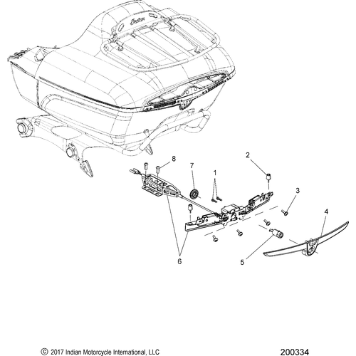 Body, Trunk Lock All Options - 2020 Indian Roadmaster Dark Horse Schematic-24374 OEM Schematic