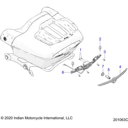 Body, Trunk Lock All Options - 2021 Indian Roadmaster Limited Schematic-22733 OEM Schematic