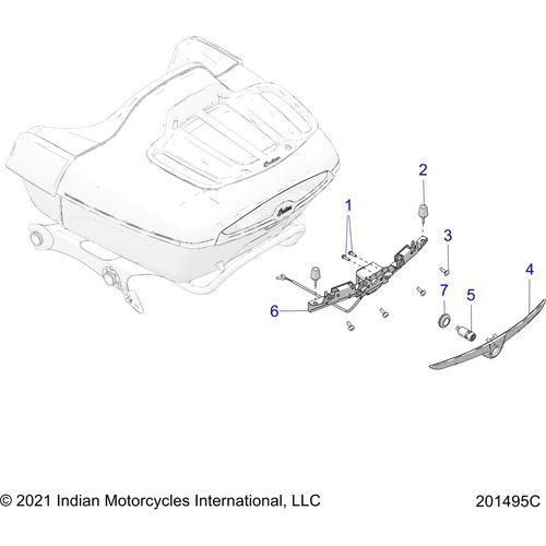 Body, Trunk Lock All Options - 2022 Indian Pursuit Dark Horse / Dark Horse Premium Schematic-21061 OEM Schematic