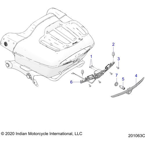 Body, Trunk Lock All Options - 2022 Indian Roadmaster Premium Schematic-20735 OEM Schematic