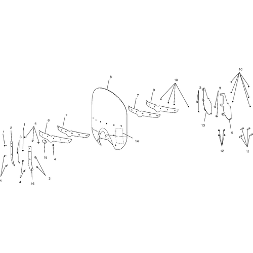Body, Windshield - 2002 Victory Touring Cruiser All Options - V02Tb16 Schematic 5955 OEM Schematic