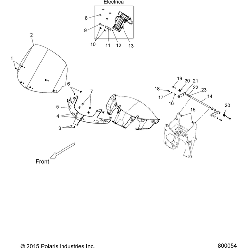 Body, Windshield - 2016 Victory Vision All Options Schematic 1154 OEM Schematic