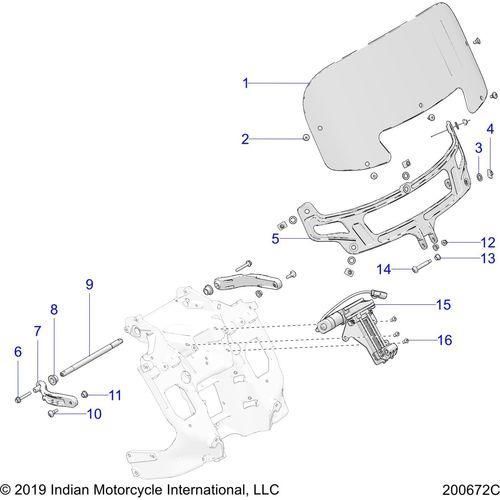 Body, Windshield All Options - 2021 Indian Challenger Limited Schematic-23702 OEM Schematic