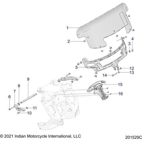 Body, Windshield All Options - 2022 Indian Challenger Elite Schematic-22069 OEM Schematic
