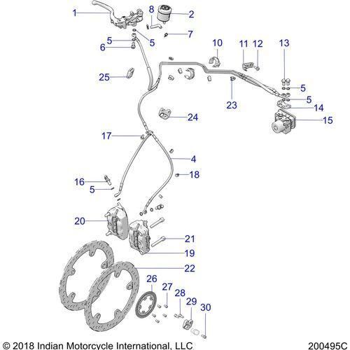Body, Windshield And Mounting - 2019 Indian Ftr 1200 Rally Le Schematic-25699 OEM Schematic
