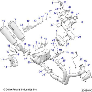 Bolt-M8 Muffler Styled by Polaris 7520948 OEM Screw