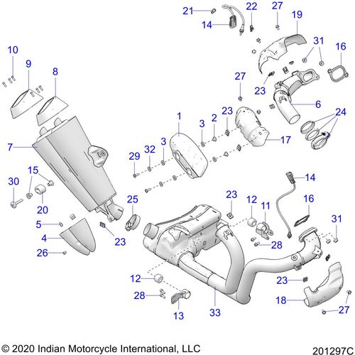 Bolt-M8 Muffler Styled Znc Clr by Polaris 7521229 OEM Screw