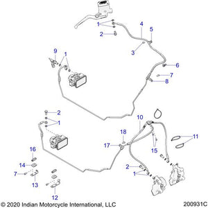 Bracket. Brake Lines Front by Polaris 5257391 Brake Hardware