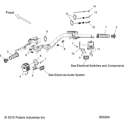 Bracket, Cruise Mount, Black Zinc by Polaris 5254618 Handlebar Control Repair Part
