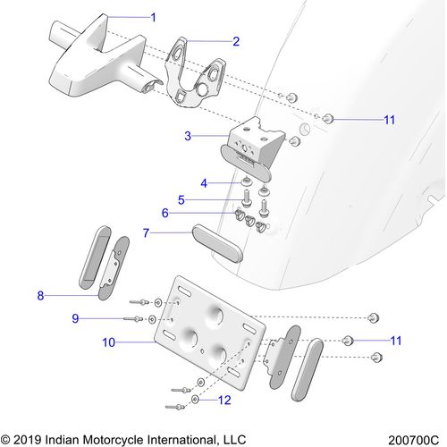 Bracket-Reflex Lp F Black by Polaris 5257960-463 OEM Hardware