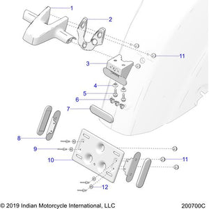 Bracket-Reflex Lp F Black by Polaris 5257960-463 OEM Hardware