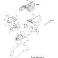 Bracket, Seat, Passenger by Polaris 5248932 Seat Mount