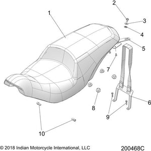 Bracket-Seat Rear Black by Polaris 5454619-266 Seat Mount
