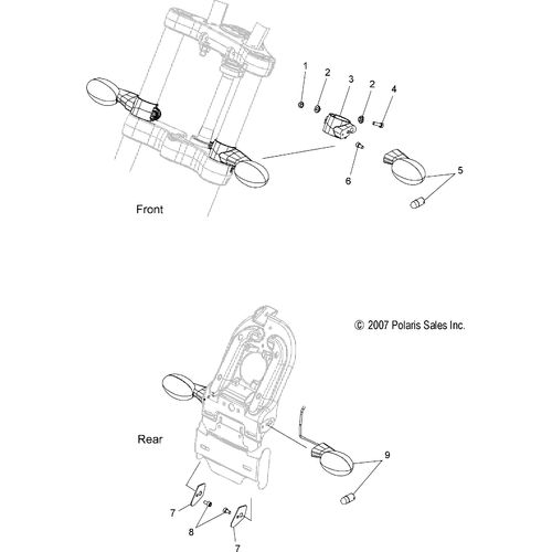 Bracket, Signal Backer by Polaris 5249411 Turn Signal Mount