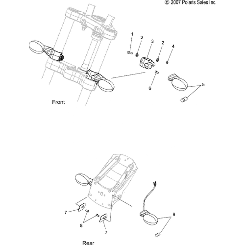 Bracket, Signal Backer, Znb by Polaris 5248078-408 Turn Signal Mount