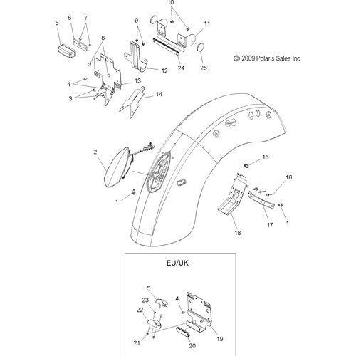 Bracket, Taillight Shield by Polaris 5248132-067 Light Mount