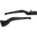 Brake & Clutch Lever Set Engraved "Hammer" Black by Witchdoctors