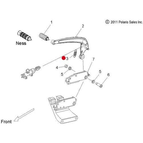 Off Road Express Brake Hardware Brake Pedal Spring by Polairs 7042288
