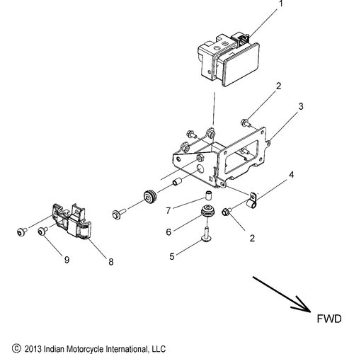 Brakes, Abs Module Asm. All Options - 2019 Indian Roadmaster/Elite Schematic-25630 OEM Schematic