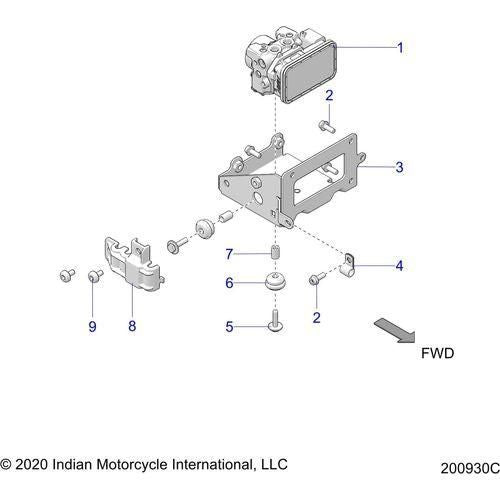 Brakes, Abs Module Asm. All Options - 2022 Indian Chieftain Standard 116 Schematic-21305 OEM Schematic