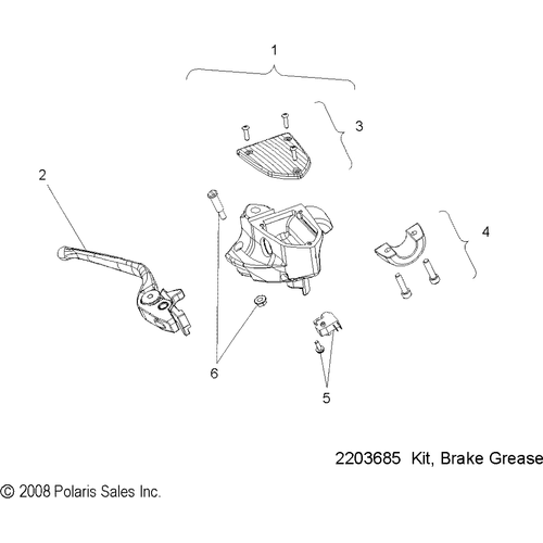 Brakes, Brake Lever And Master Cylinder - 2014 Victory Jackpot All Options - V14Xb36 Schematic 2209 OEM Schematic