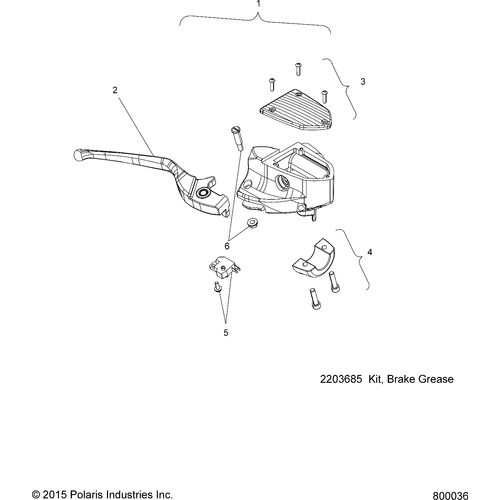 Brakes, Brake Lever And Master Cylinder - 2016 Victory Cross Country 8 Ball All Options Schematic 564 OEM Schematic