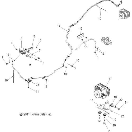 Brakes, Brake Line, Rear, Abs - 2017 Victory Magnum/Magnum X-1 All Options Schematic 313 OEM Schematic