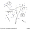 Brakes, Brake Line, Rear N22rza22/Rzs25 - 2022 Indian Ftr 1200
