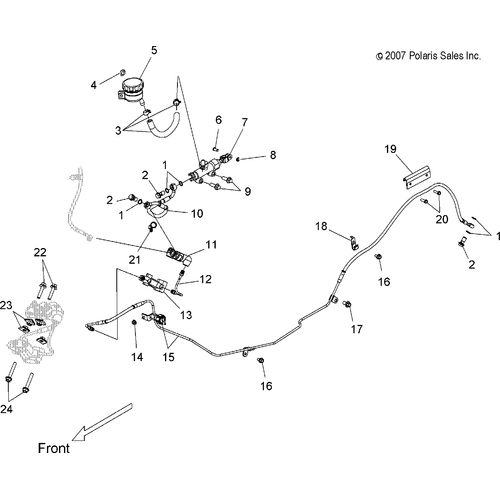 Brakes, Brake Lines, Rear - 2010 Victory Vision Tour Premium/Ness/8 Ball All Options - V10Sd36/Sc36/Vb36 Schematic 4176 OEM Schematic