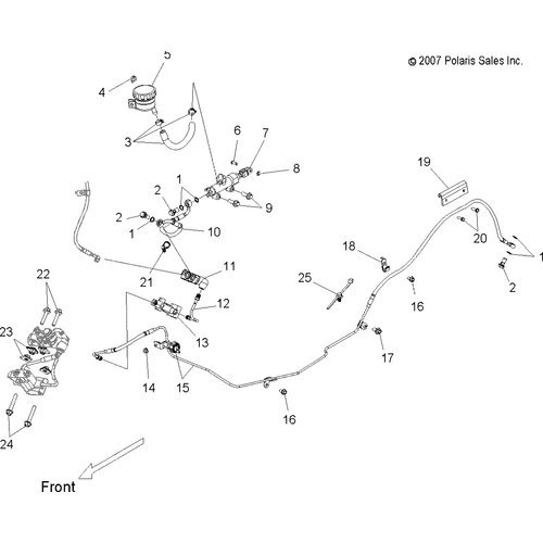 Brakes, Brake Lines, Rear - 2011 Victory Vision All Options - V11Sw36/Sa36/Aw36 Schematic 3797 OEM Schematic
