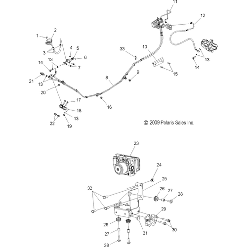 Brakes, Brake Lines, Rear W/Abs - 2015 Victory Vision All Options - V15Sw36 Schematic 1834 OEM Schematic