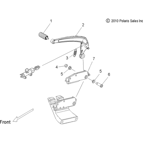 Brakes, Brake Pedal - 2015 Victory Vision All Options - V15Sw36 Schematic 1835 OEM Schematic