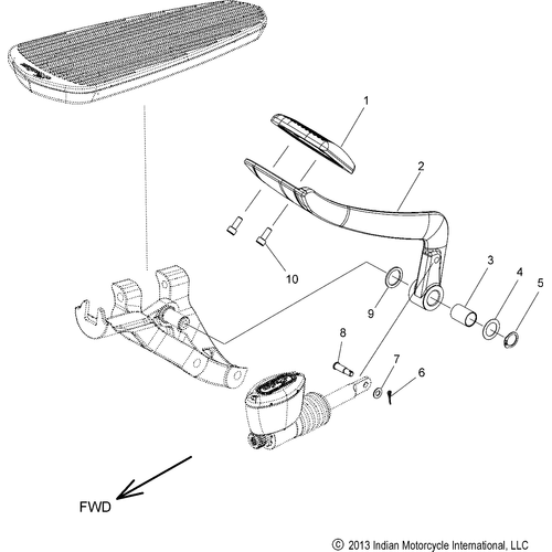 Brakes, Brake Pedal All Options - 2017 Indian Chieftain Dark Horse Schematic-27470 OEM Schematic