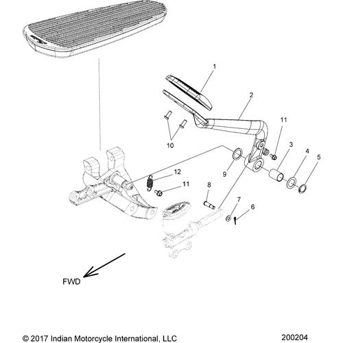 Brakes, Brake Pedal All Options - 2018 Indian Roadmaster Classic Schematic-26552 OEM Schematic