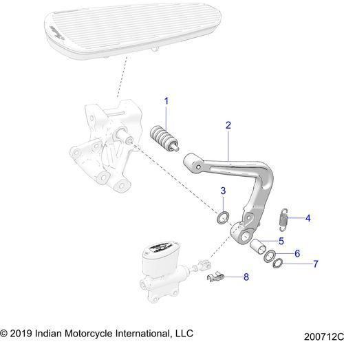 Brakes, Brake Pedal All Options - 2021 Indian Challenger Limited Schematic-23705 OEM Schematic