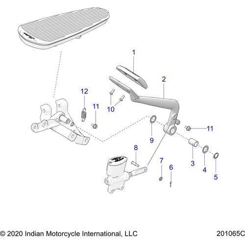 Brakes, Brake Pedal All Options - 2021 Indian Springfield 116 Schematic-22353 OEM Schematic