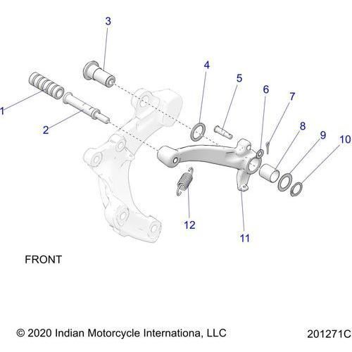Brakes, Brake Pedal All Options - 2022 Indian Chief Dark Horse 116 Schematic-21665 OEM Schematic