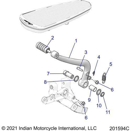 Brakes, Brake Pedal All Options - 2022 Indian Chieftain Elite Schematic-21531 OEM Schematic