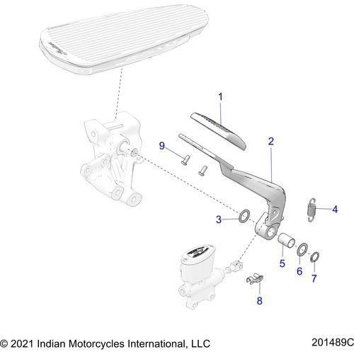 Brakes, Brake Pedal All Options - 2022 Indian Pursuit Limited / Limited Premium Schematic-20988 OEM Schematic