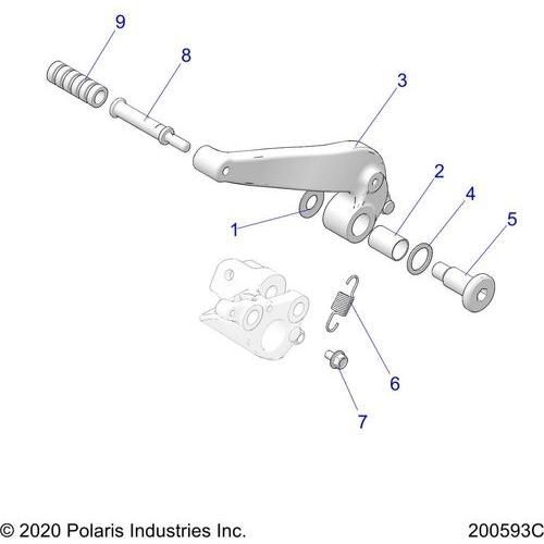 Brakes, Brake Pedal All Options - 2022 Indian Scout 1200 Schematic-20665 OEM Schematic