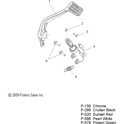 Brakes, Brake Pedal And Rear Master Cylinder - 2010 Victory Jackpot All Options - V10Xb36Dap/Lkp/Xc36Dn Schematic 3991 OEM Schematic