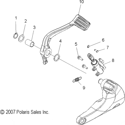 Brakes, Brake Pedal And Rear Master Cylinder - 2011 Victory Hammer All Options - V11Ha36/Hb36/Hs36 Schematic 3562 OEM Schematic