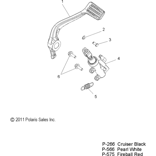 Brakes, Brake Pedal And Rear Master Cylinder - 2012 Victory Jackpot All Options - V12Xb36 Schematic 3247 OEM Schematic