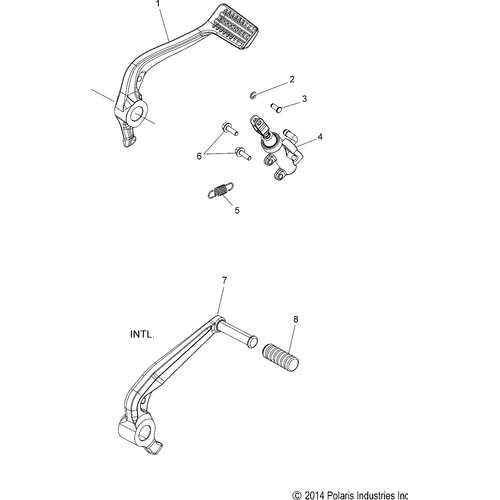 Brakes, Brake Pedal And Rear Master Cylinder - 2016 Victory Gunner All Options Schematic 745 OEM Schematic